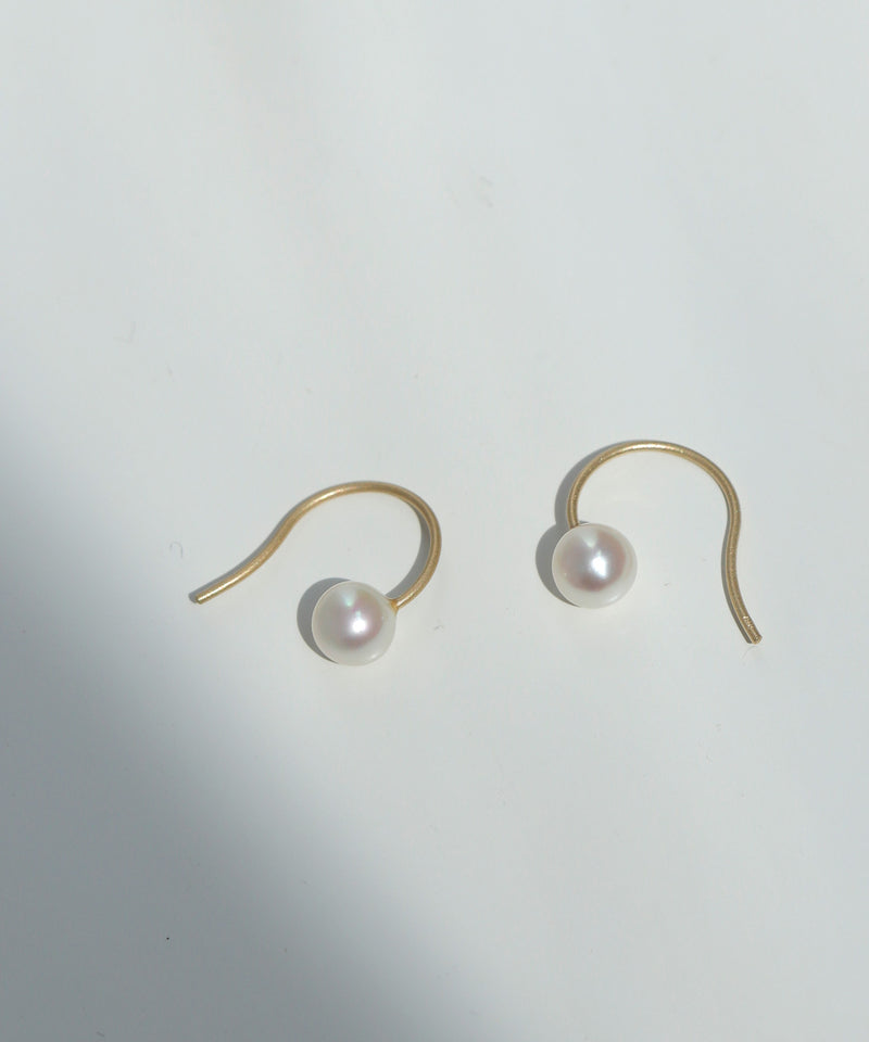 パールフックピアス[K10][Basic]