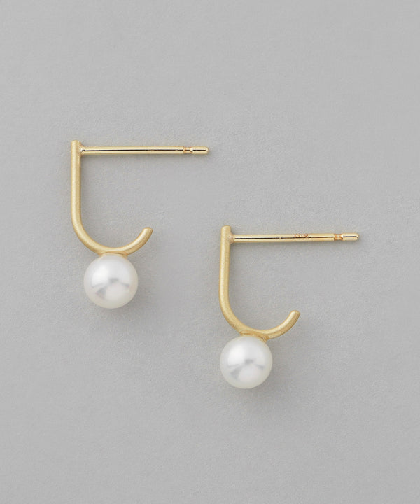 パール×Uラインピアス[K10][Basic]