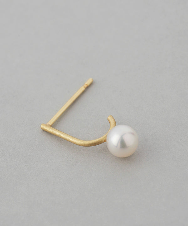 パール×Uラインピアス[K10][Basic]