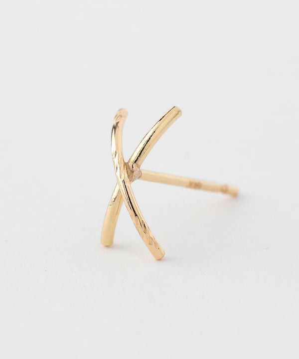 クロスラインピアス[K10][Basic]