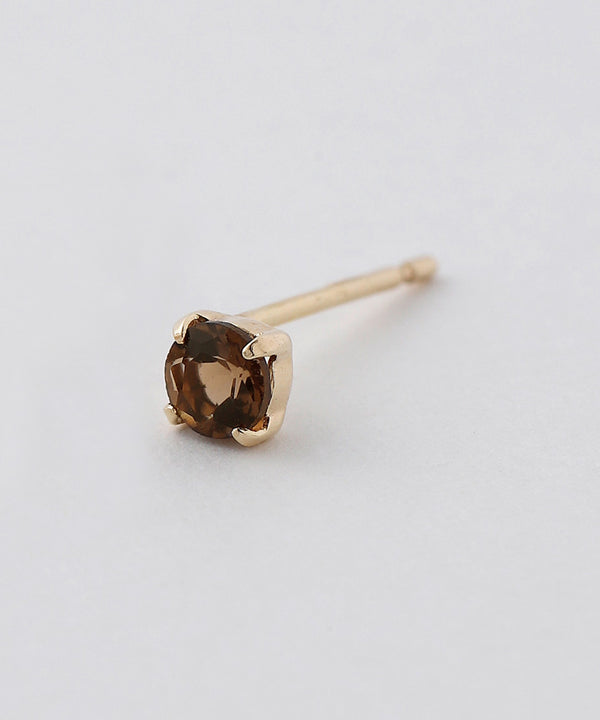 天然石×チェーンバックキャッチピアス[K10][Basic]