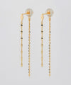 Combination Chain Back Catch Earrings [K10][Basic]
