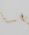 Combination Chain Back Catch Earrings [K10][Basic]