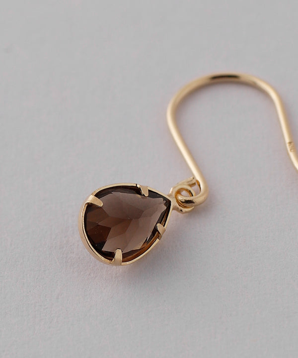 天然石×ドロップフックピアス[K10][Basic]