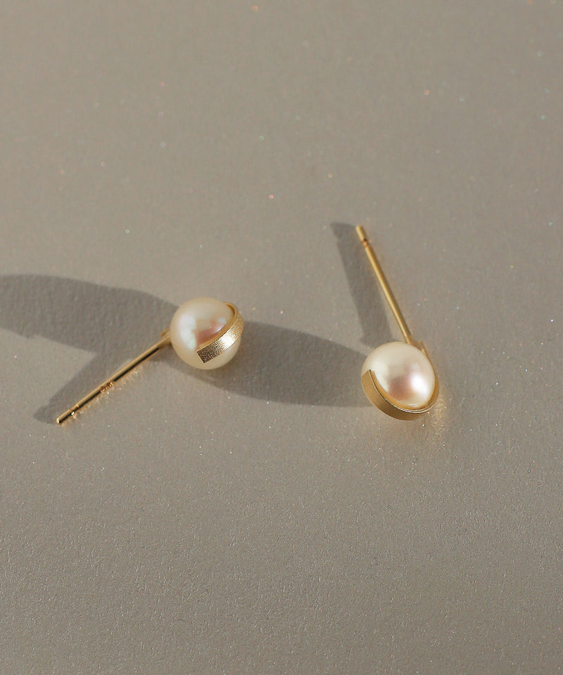 Pearl wrap earrings [K10][Basic]
