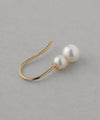 Double pearl hook earrings [K10][Basic]