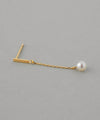 Pearl chain earrings [K10][Basic]