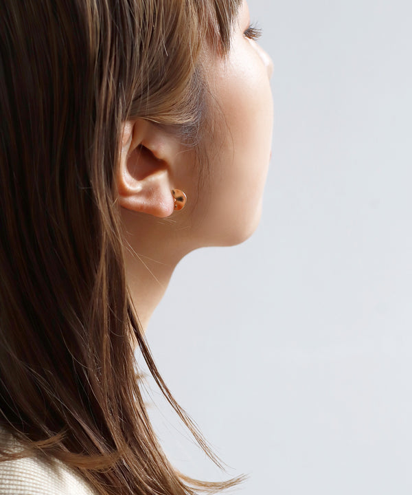【SANPO ONLINE限定】ニュアンスサークルプレートピアス[K10][Basic]
