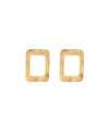 Square plate earrings [K10][Basic]