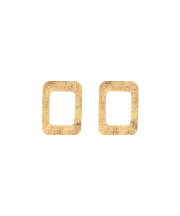Square plate earrings [K10][Basic]