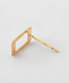Square plate earrings [K10][Basic]