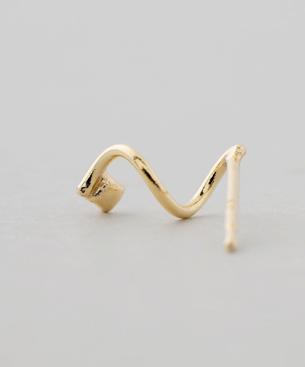 ビジュー×カールラインピアス[K10][Basic]