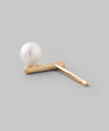 Pearl x Metal Bar Earrings [K10][Basic]