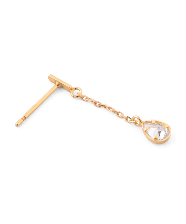 ビジュードロップ×チェーンピアス[K10][Basic]