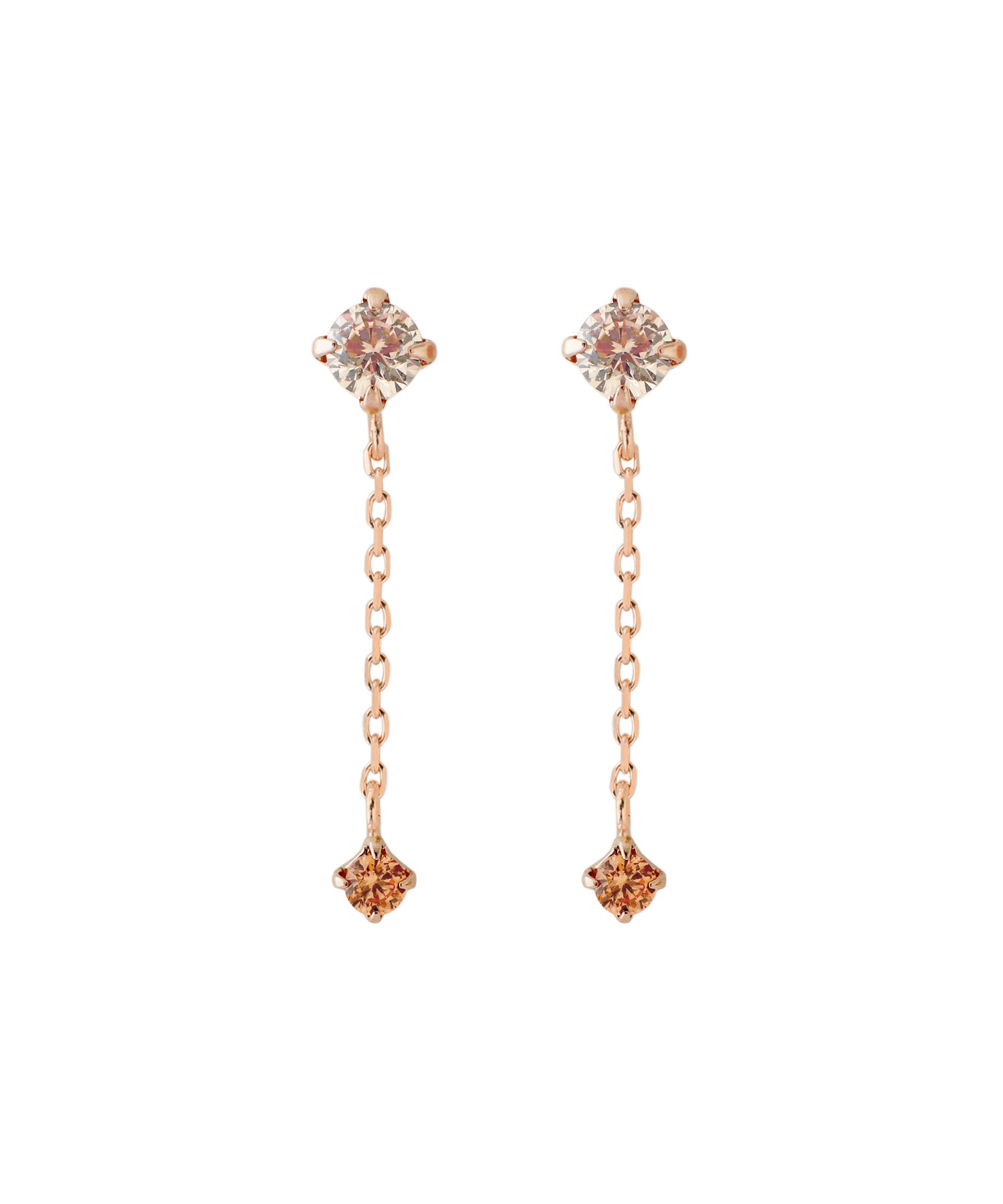 mimi33】ビジューチェーンピアス[K10][Basic]｜アネモネ