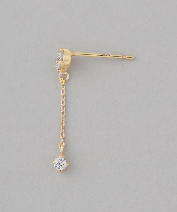 ビジューチェーンピアス[K10][Basic]