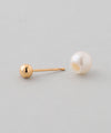 Freshwater pearl back-catch earrings [K10][Basic]
