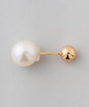 Freshwater pearl back-catch earrings [K10][Basic]