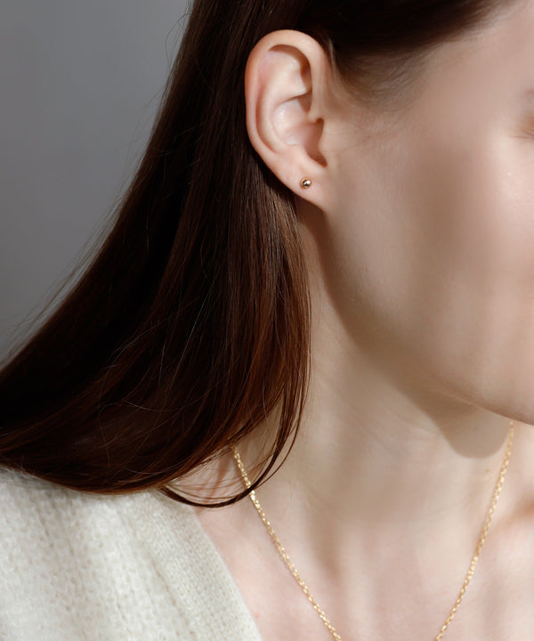 Freshwater pearl back-catch earrings [K10][Basic]