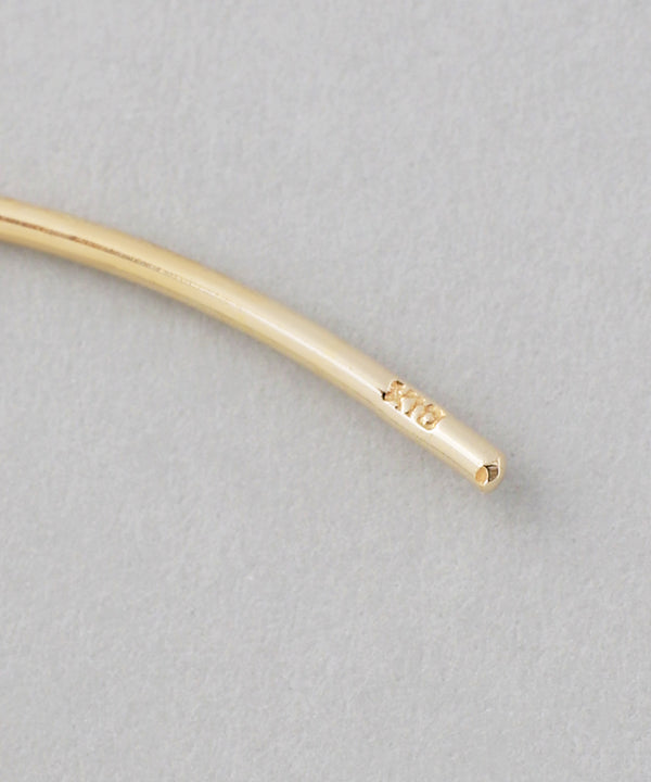 ビジュー×淡水パールバックキャッチピアス[K10][Basic]