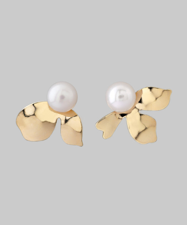 パールアシメピアス[K10][Basic]