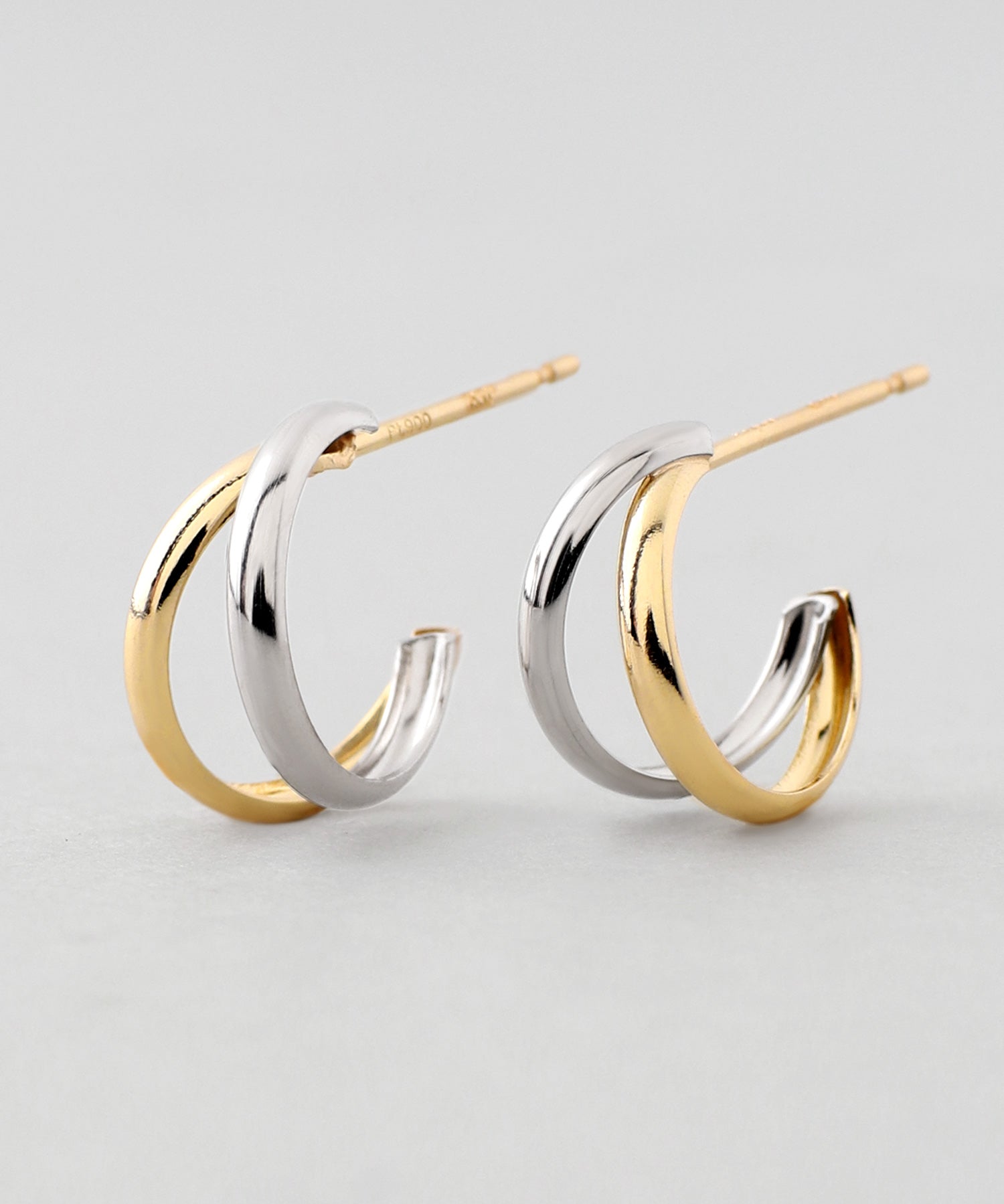 オンライン完売品⭐︎mimi33 コンビカラーフープピアス mimi33】コンビカラーフープピアス[K10・プラチナ][Basic]｜アネモネ