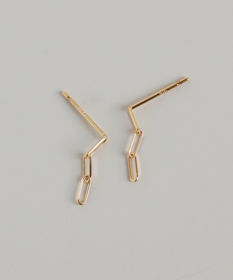 Chain earrings [K10][Basic]