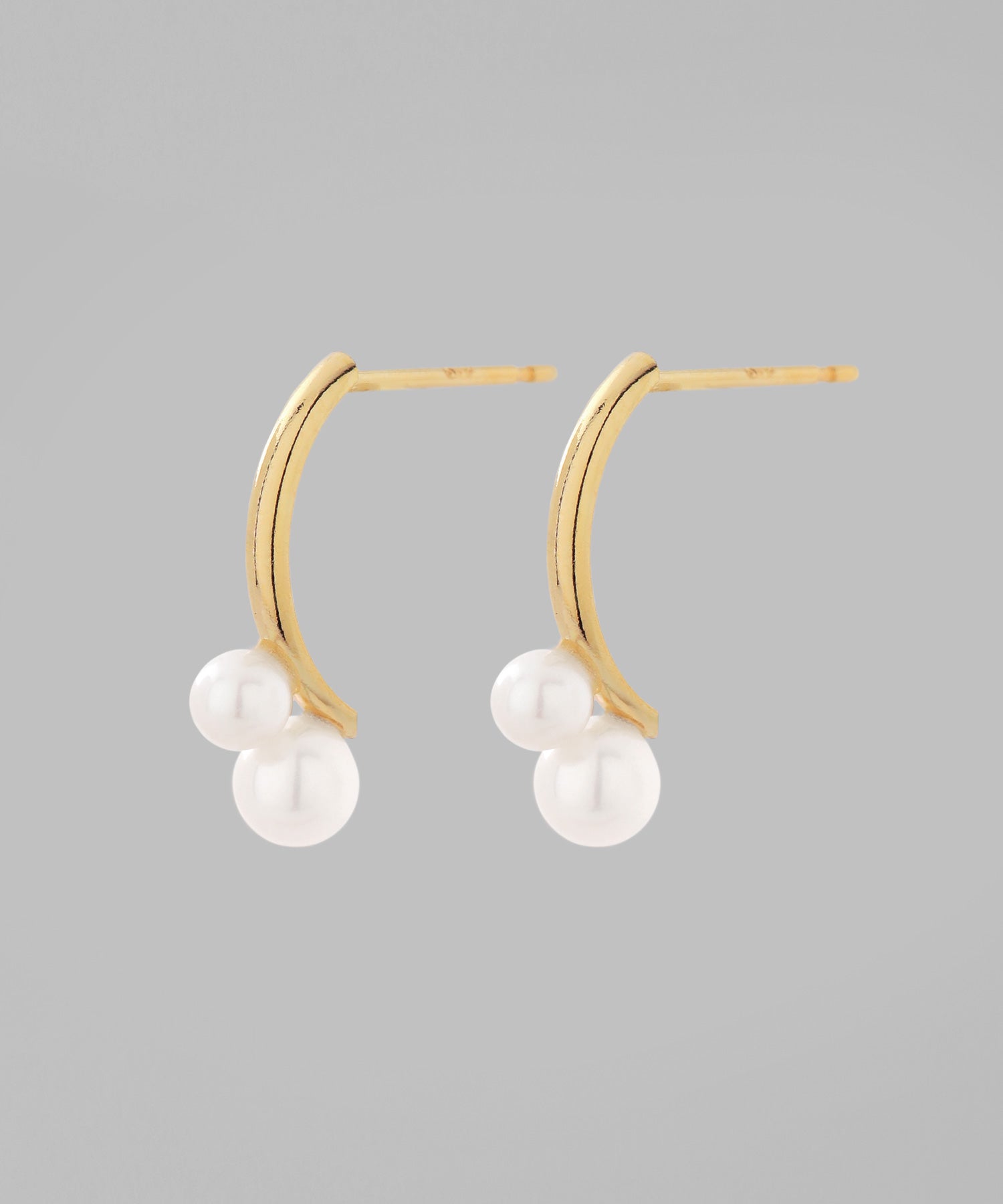 mimi33】淡水パールピアス[K10][Basic]｜アネモネ・シエナロゼ