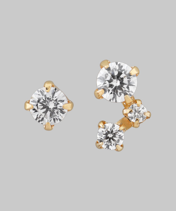 ビジューアシメピアス[K10][Basic]