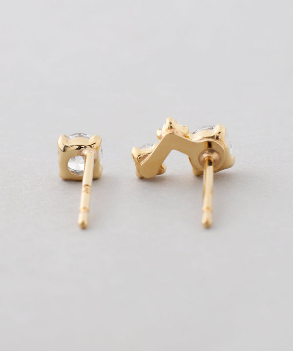ビジューアシメピアス[K10][Basic]