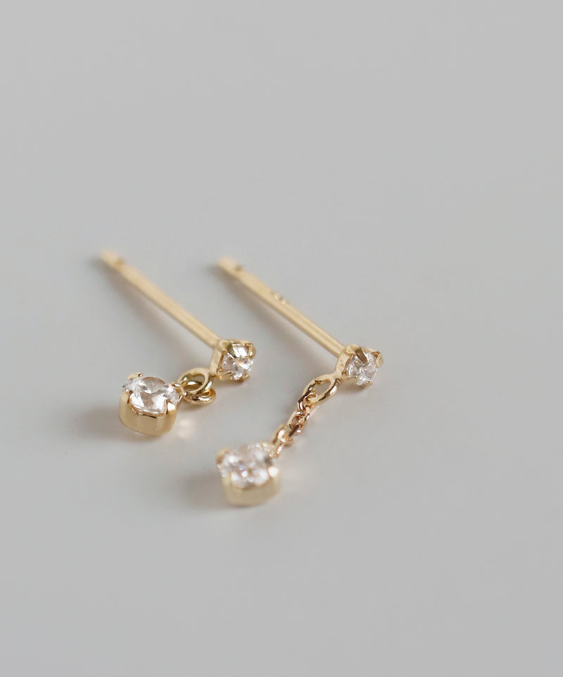 ビジューアシメピアス[K10][Basic]