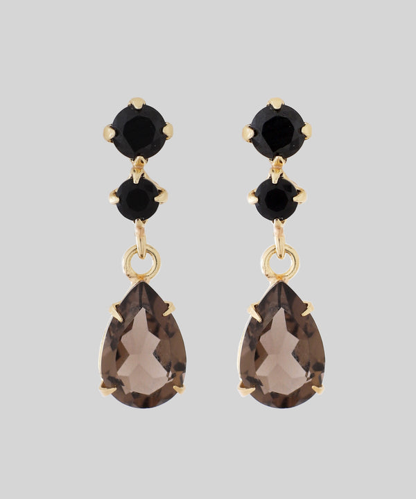 Natural stone drop earrings [K10][Basic]
