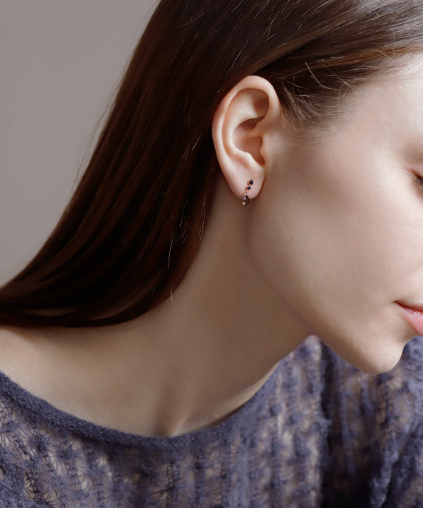 Natural stone drop earrings [K10][Basic]