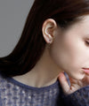Natural stone station earrings [K10][Basic]