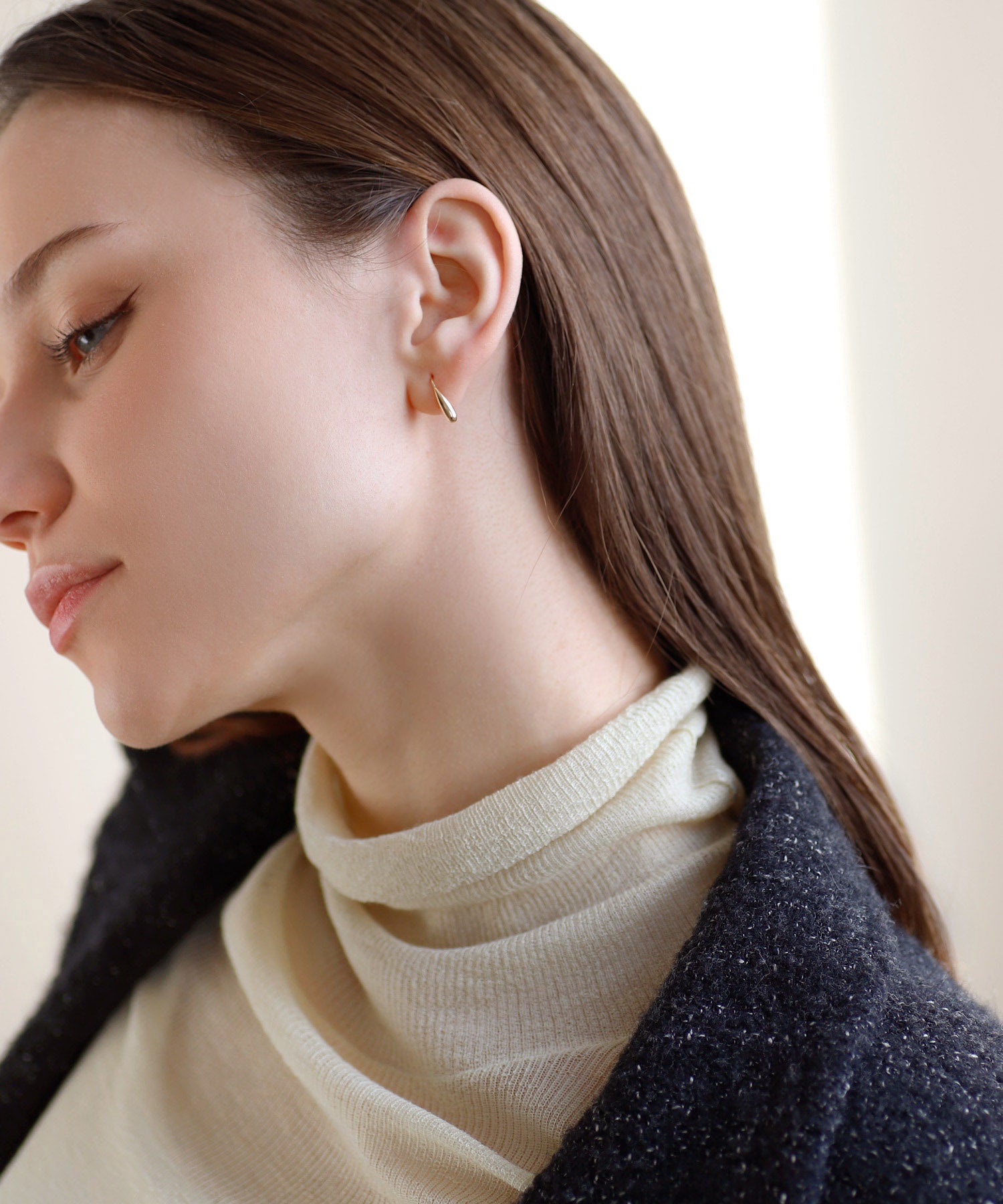 みみ mimi33】ドロップフックピアス[K10][Basic]｜アネモネ・シエナロゼ