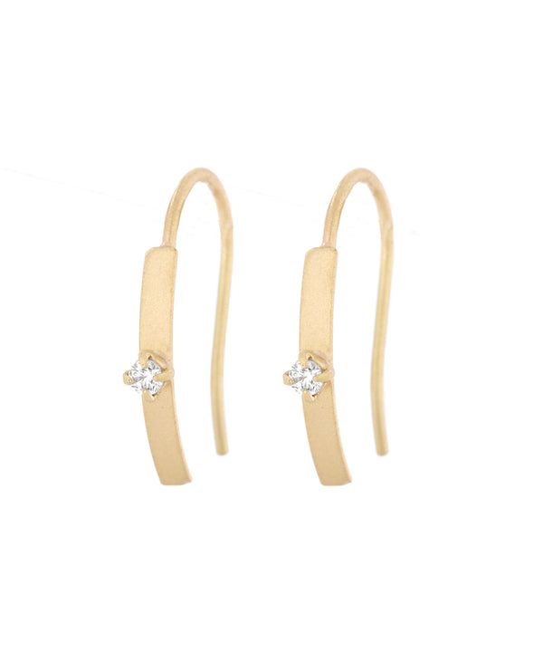 Bijou x Curl Line Hook Earrings [K10][Basic]
