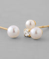 Pearl x Bijou Asymmetric Earrings [K10][Basic]