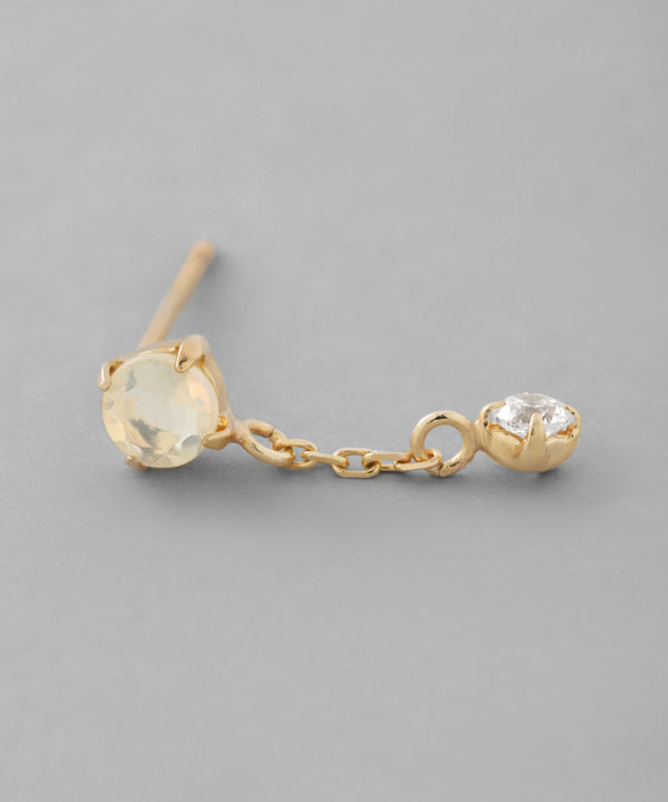 オパール×ビジューピアス[K10][Basic]