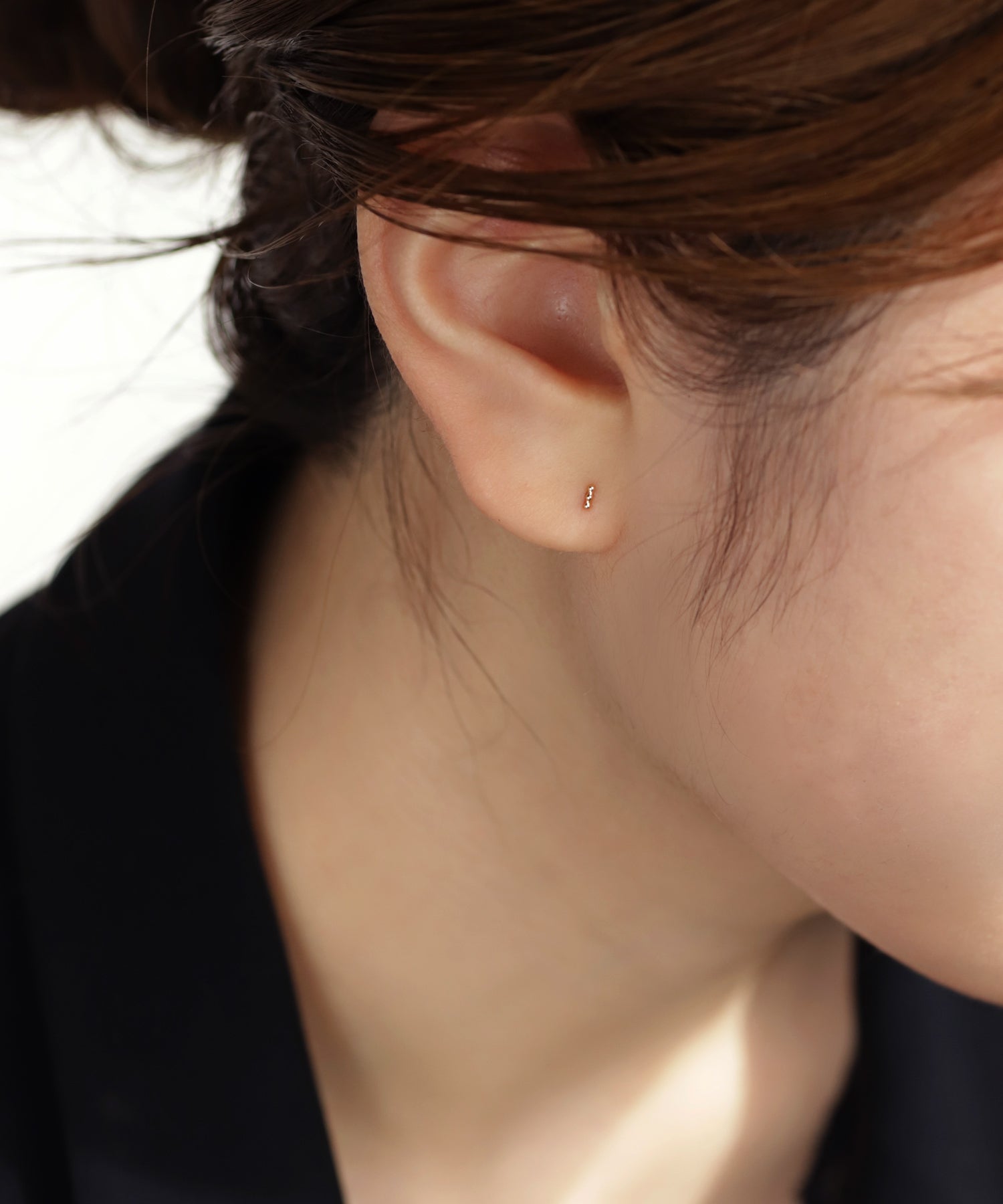 mimi33】デザインピアス[K18][Basic]｜アネモネ・シエナロゼ・ミミサン