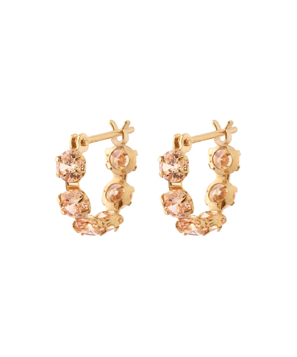 カラービジューフープピアス[K10][Basic]