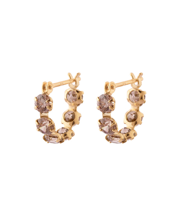 カラービジューフープピアス[K10][Basic]