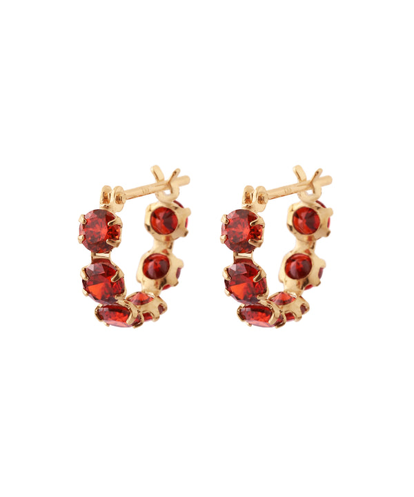 カラービジューフープピアス[K10][Basic]
