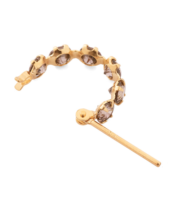 カラービジューフープピアス[K10][Basic]