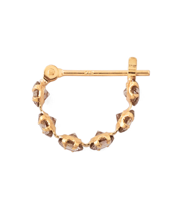 カラービジューフープピアス[K10][Basic]
