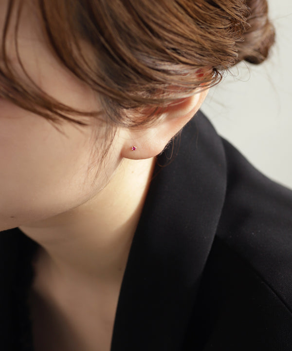 天然石ピアス[K10][Basic]