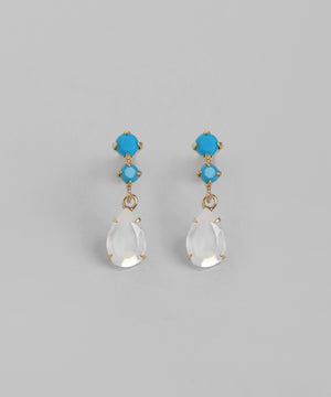 Natural stone drop earrings [K10][Basic]