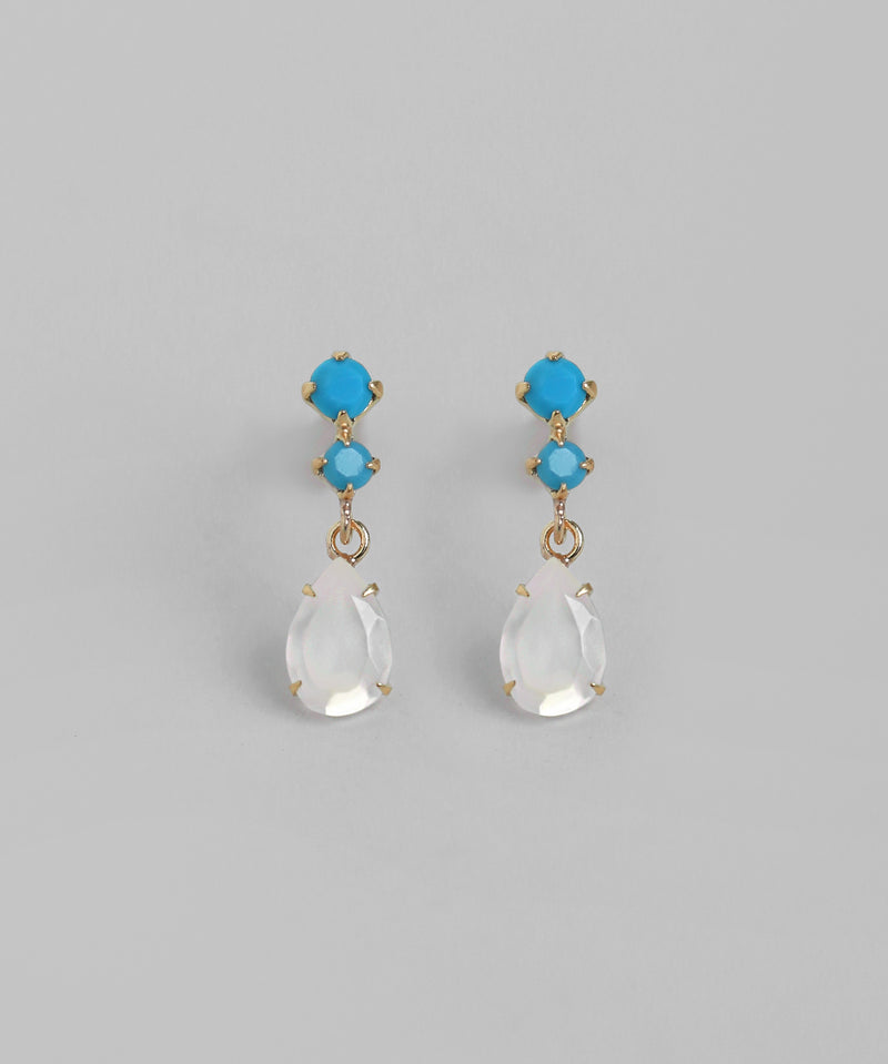 天然石ドロップピアス[K10][Basic]