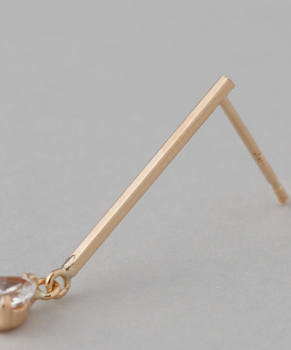 ビジュー×バーピアス[Basic][K10]