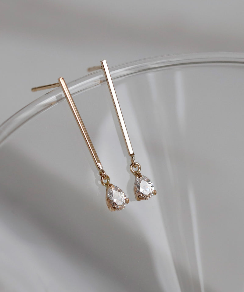 ビジュー×バーピアス[Basic][K10]