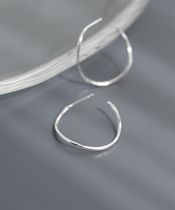 ニュアンスラインフープピアス[silver925]